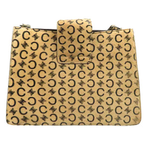 セリーヌ Cマカダム ベージュ ハラコ ワンショルダー ヴィンテージ ショルダーバッグ バッグ 0044 【中古】 CELINE