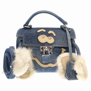 新品同様 レディメイド ドールバッグ デニム ブルー シルバー金具 ハンドバッグ バッグ ドール 青 0050 【中古】 READYMADE