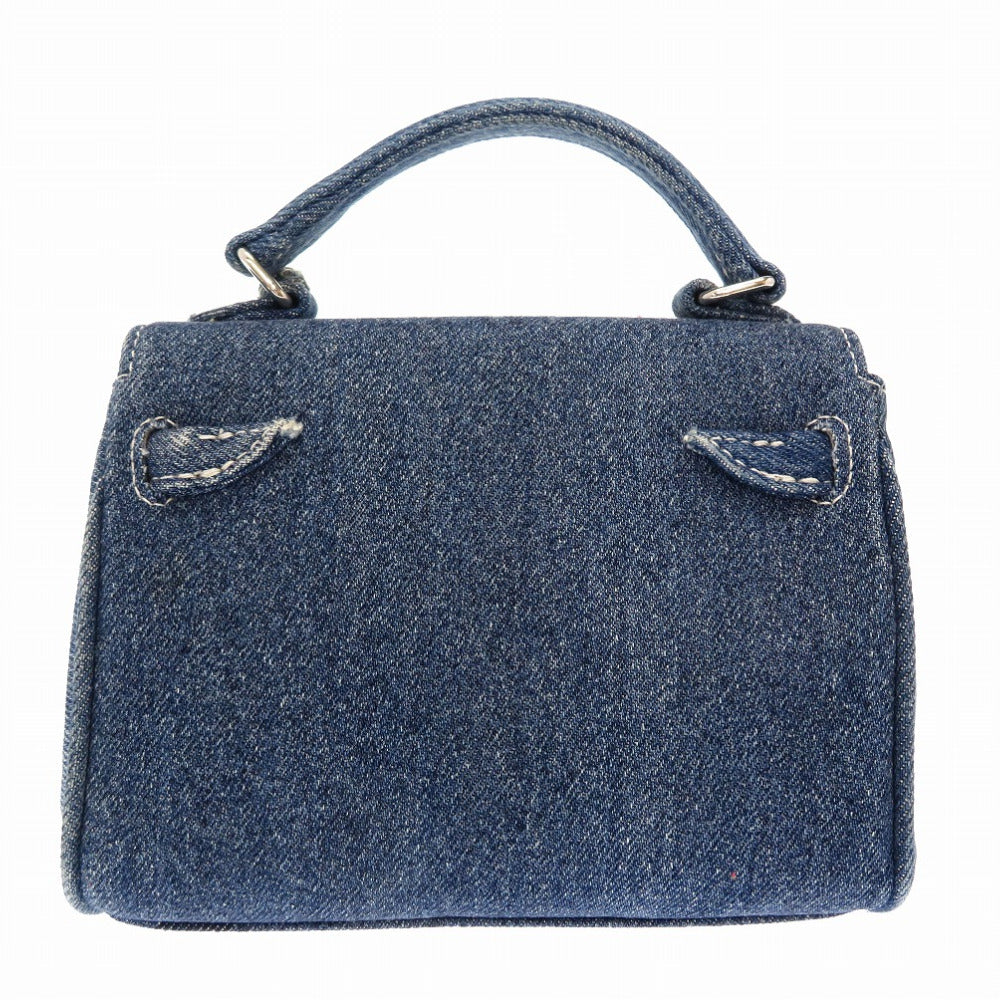 新品同様 レディメイド ドールバッグ デニム ブルー シルバー金具 ハンドバッグ バッグ ドール 青 0050 【中古】 READYMADE