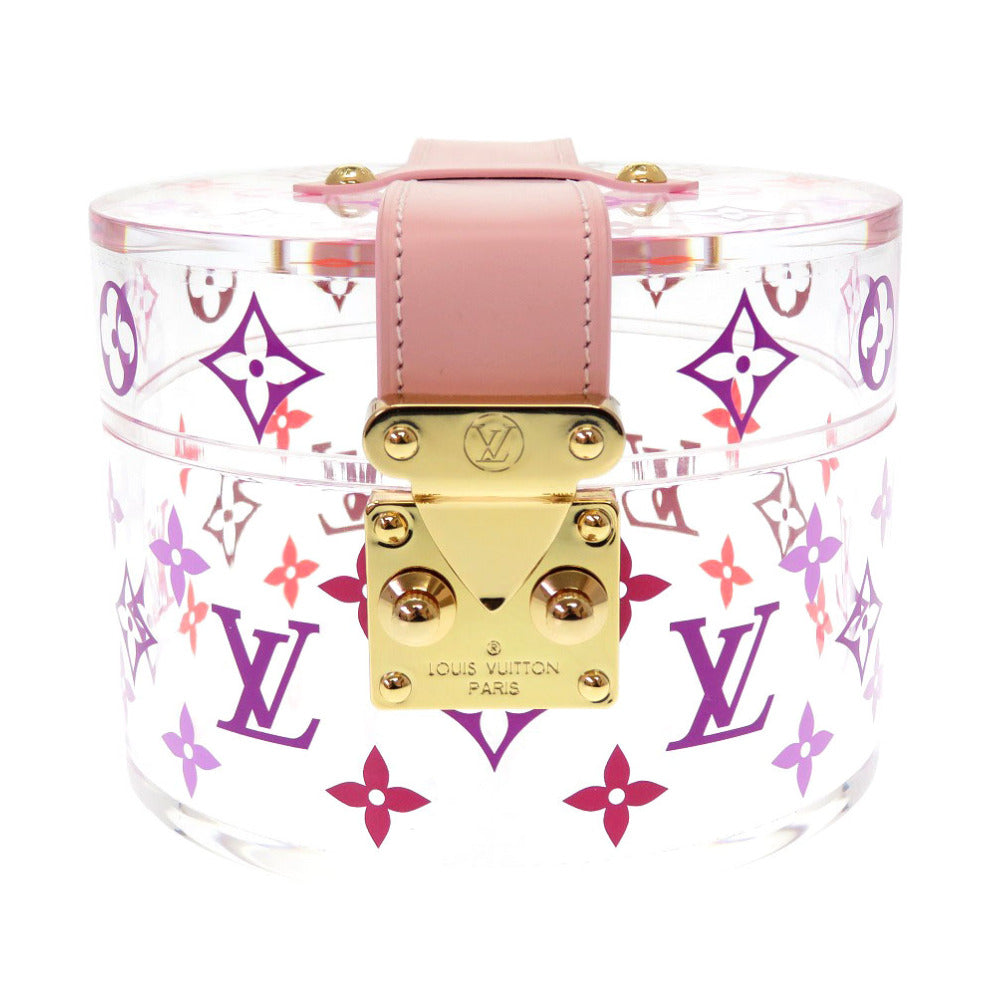 美品 ルイ ヴィトン モノグラム ボワット スコット レザー プレキシグラス ピンク ジュエリー ケース ボックス 小物入れ LV 0071 【中古】 LOUIS VUITTON