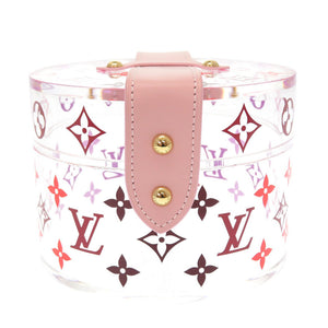 美品 ルイ ヴィトン モノグラム ボワット スコット レザー プレキシグラス ピンク ジュエリー ケース ボックス 小物入れ LV 0071 【中古】 LOUIS VUITTON