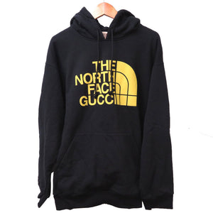 未使用 グッチ × ノースフェイス コットン ブラック イエロー XXXLサイズ スウェットパーカ 0080 【中古】 GUCCI × NORTH FACE