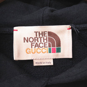 未使用 グッチ × ノースフェイス コットン ブラック イエロー XXXLサイズ スウェットパーカ 0080 【中古】 GUCCI × NORTH FACE