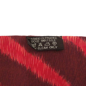 エルメス ツイリー ヒョウ柄 シルク レッド オレンジ スカーフ 赤 0125 【中古】 HERMES