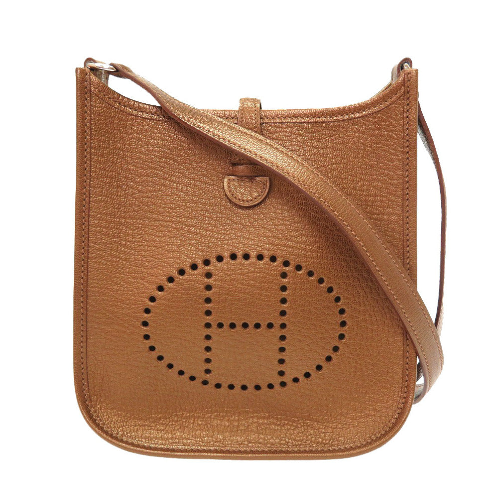 未使用 エルメス エブリンTPM シェーブル ブロンズ シルバー金具 御堂筋限定 □K刻印 ショルダーバッグ バッグ 茶 0001 【中古】 HERMES