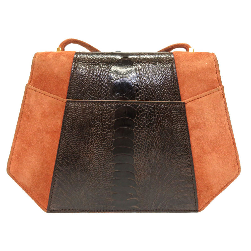 エルメス ラプソディ ドブリス オーストレッグ ブラウン ゴールド金具 ヴィンテージ ショルダーバッグ バッグ 茶 0002 【中古】 HERMES