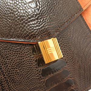 エルメス ラプソディ ドブリス オーストレッグ ブラウン ゴールド金具 ヴィンテージ ショルダーバッグ バッグ 茶 0002 【中古】 HERMES