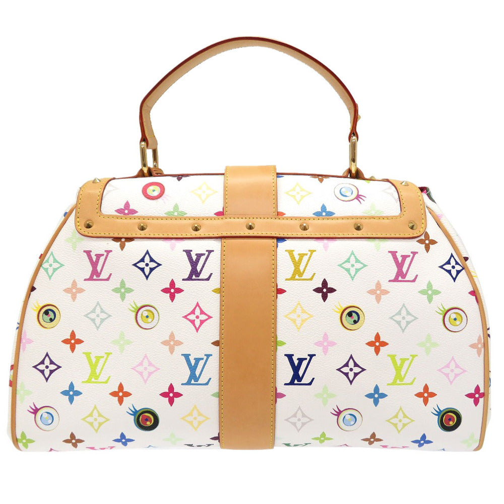 新品同様 ルイ ヴィトン モノグラムマルチカラー サック レトロGM ブロン アイ ラブ モノグラム Eye Love You M92053 ハンドバッグ バッグ 白 LV 【中古】LOUIS VUITTON
