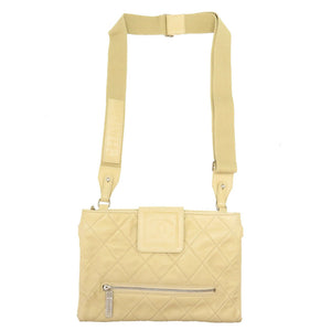 美品 シャネル スポーツライン レザー ベージュ 12番台 ココマーク ショルダーバッグ バッグ 0037 【中古】 CHANEL
