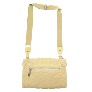 美品 シャネル スポーツライン レザー ベージュ 12番台 ココマーク ショルダーバッグ バッグ 0037 【中古】 CHANEL
