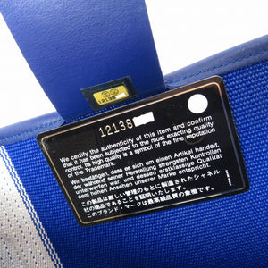 美品 シャネル スポーツライン トートバッグ ポーチ付 ブルー/オレンジ 0044【中古】CHANEL