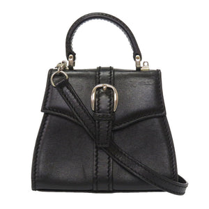 美品 グッチ レザー ブラック ヴィンテージ 007 090 0234 2WAY ショルダーバッグ バッグ 黒 0049 【中古】 GUCCI