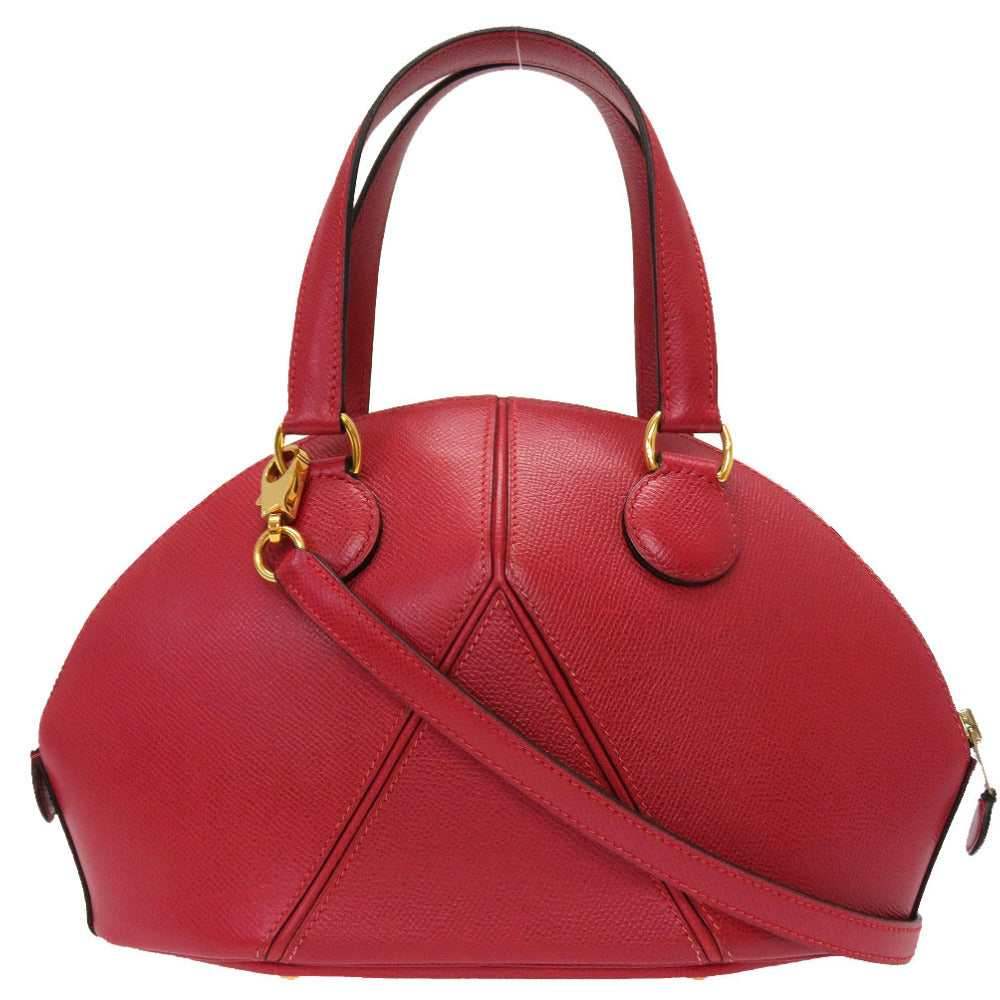 美品 エルメス イルドヴォー クシュベル ルージュヴィフ ゴールド金具 〇Y刻印 ヴィンテージ 2WAY ハンドバッグ バッグ 赤 0054 【中古】 HERMES