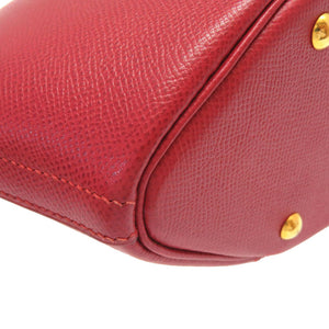 美品 エルメス イルドヴォー クシュベル ルージュヴィフ ゴールド金具 〇Y刻印 ヴィンテージ 2WAY ハンドバッグ バッグ 赤 0054 【中古】 HERMES