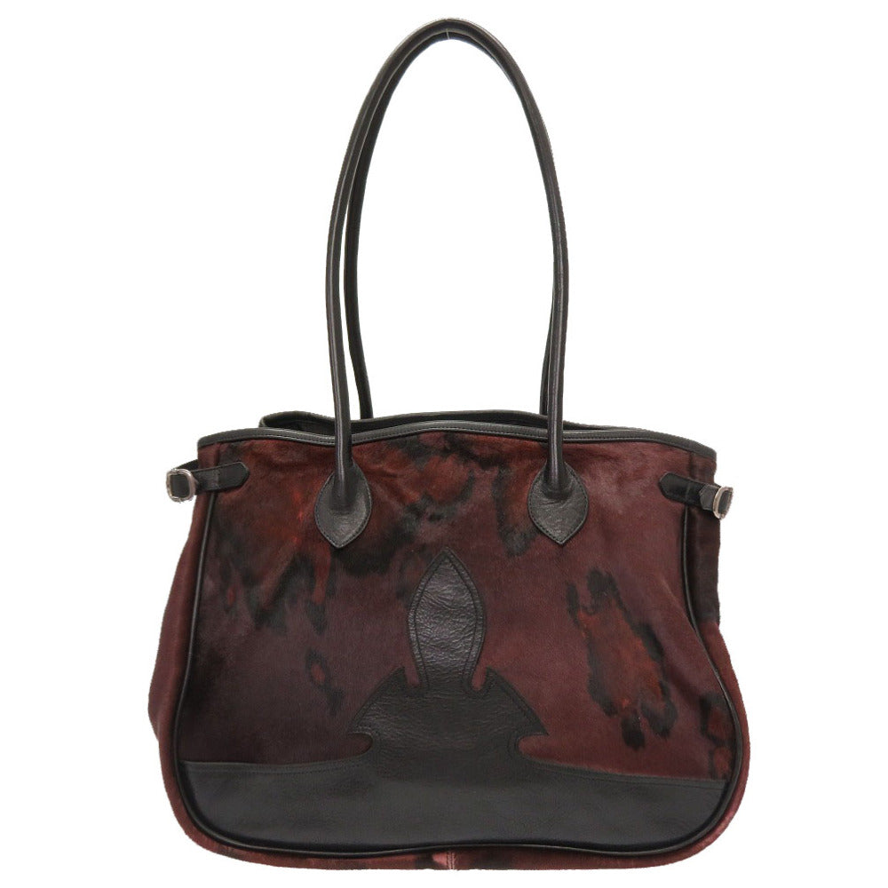 クロムハーツ フレアニー ハラコ レザー ボルドー トートバッグ バッグ 0077 【中古】 CHROME HEARTS