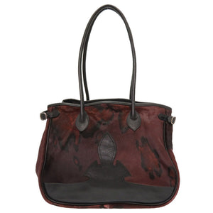 クロムハーツ フレアニー ハラコ レザー ボルドー トートバッグ バッグ 0077 【中古】 CHROME HEARTS