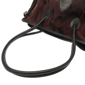 クロムハーツ フレアニー ハラコ レザー ボルドー トートバッグ バッグ 0077 【中古】 CHROME HEARTS