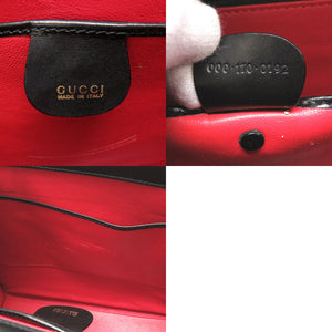 グッチ レディロック ブラック レザー ヴィンテージ 000 110 0192 2WAY ハンドバッグ バッグ 黒 0128 【中古】 GUCCI