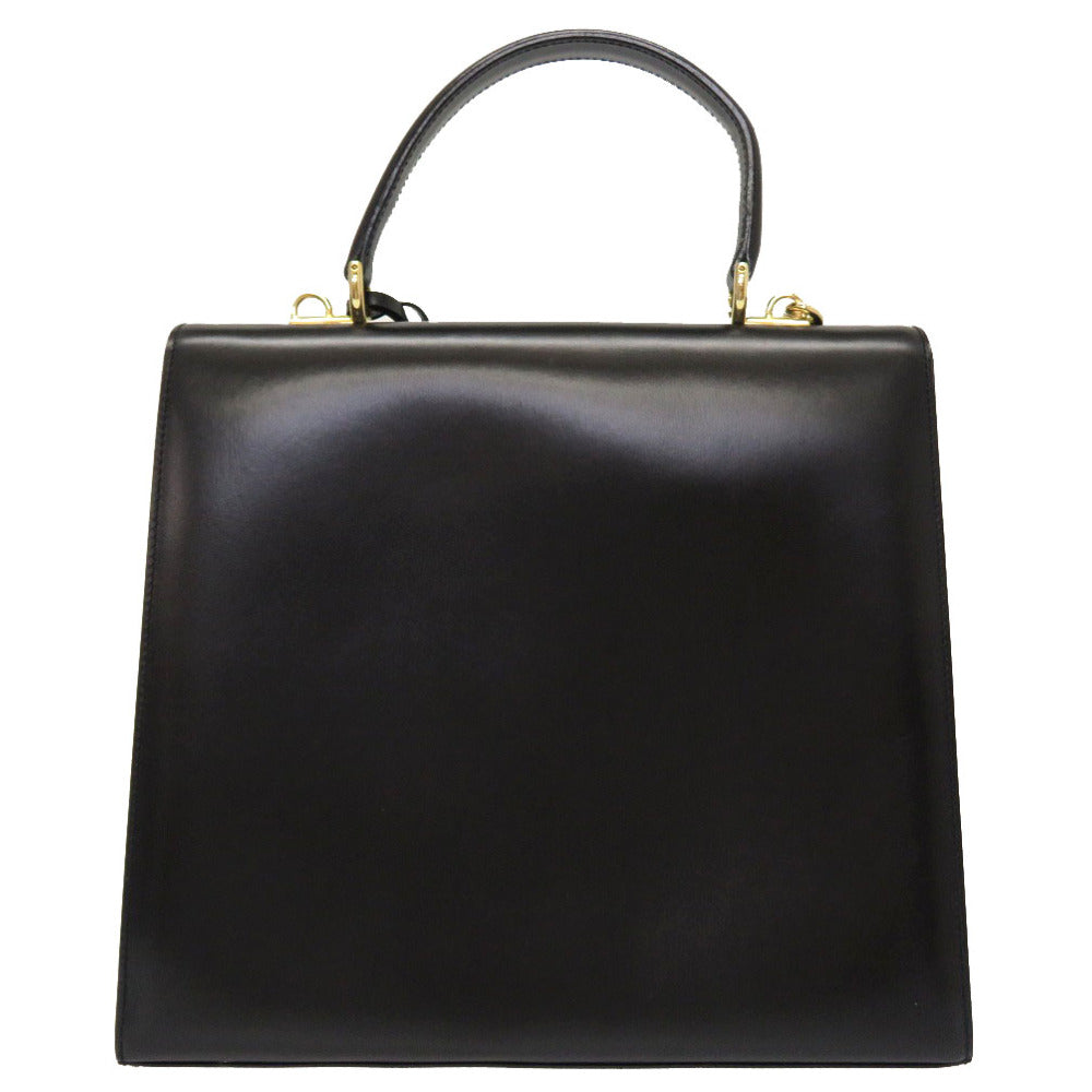 グッチ レディロック ブラック レザー ヴィンテージ 000 110 0192 2WAY ハンドバッグ バッグ 黒 0128 【中古】 GUCCI