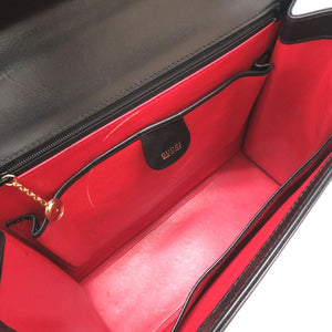 グッチ レディロック ブラック レザー ヴィンテージ 000 110 0192 2WAY ハンドバッグ バッグ 黒 0128 【中古】 GUCCI