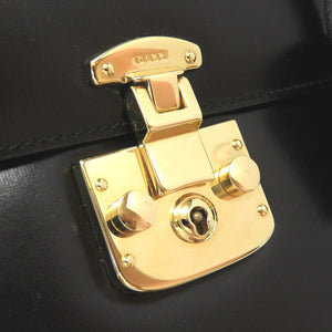 グッチ レディロック ブラック レザー ヴィンテージ 000 110 0192 2WAY ハンドバッグ バッグ 黒 0128 【中古】 GUCCI
