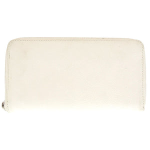 美品 クロムハーツ REC F ZIP 3セメタリ―クロス クロスシップ パラジウム加工 レザー ホワイト ラウンドファスナー 長財布 財布 白 0134 【中古】 CHROME HEARTS メンズ