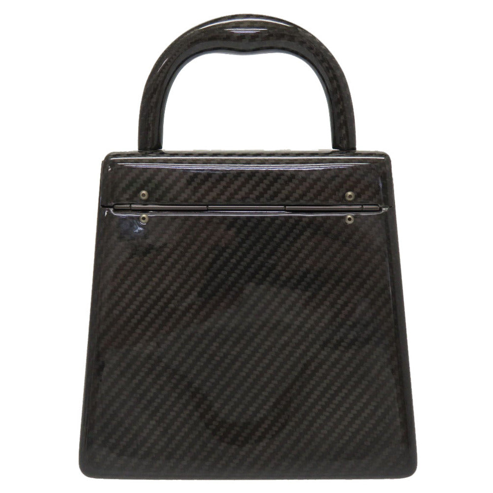 美品 フェラガモ カーボン ガンチーニ ブラック DO-21 9746 ハンドバッグ バッグ 黒 0137 【中古】 Salvatore Ferragamo