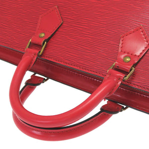ベタ無し ルイ ヴィトン エピ サック トリアングル カスティリアンレッド M52097 ハンドバッグ バッグ 赤 LV 0162 【中古】 LOUIS VUITTON