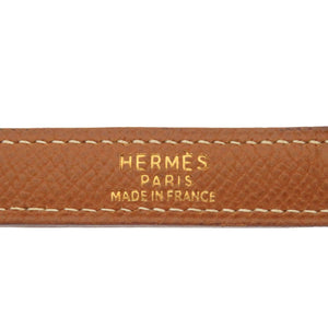 エルメス クシュベル ゴールド ゴールド金具 ケリーストラップ ショルダーストラップ 茶 0174 【中古】 HERMES
