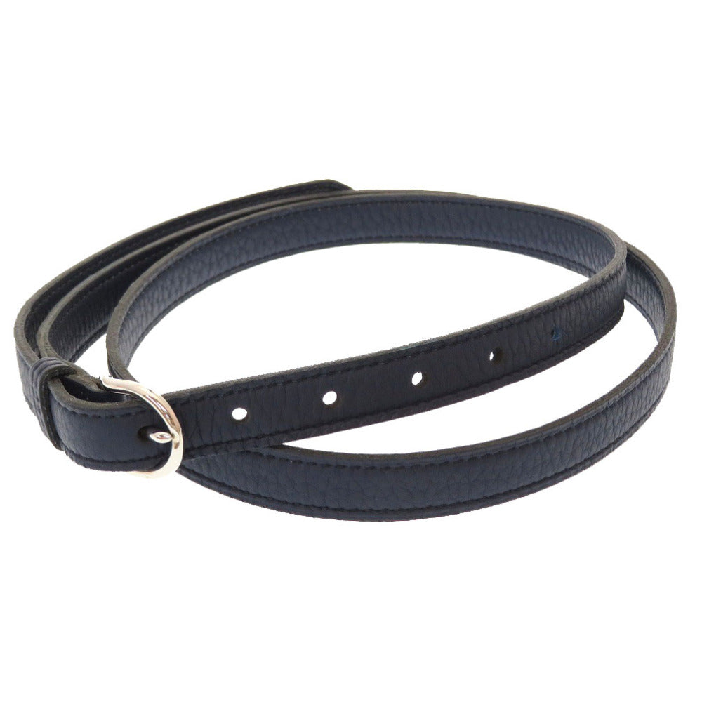美品 エルメス トリヨンクレマンス ネイビー シルバー金具 □L刻印 ケリーダンスストラップ ショルダーストラップ 紺 0175 【中古】 HERMES