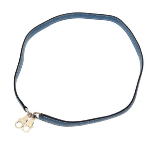 美品 エルメス トリヨンクレマンス ブルージーン シルバー金具 ケリーストラップ ショルダーストラップ 青 0179 【中古】 HERMES