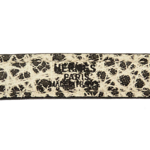 美品 エルメス ダルメシアン ブッフル ホワイト シルバー金具 ケリーストラップ ショルダーストラップ 白 0187 【中古】 HERMES