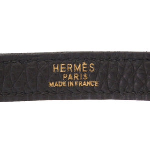 美品 エルメス トゴ ブラック ゴールド金具 ケリーストラップ ショルダーストラップ 黒 0188 【中古】 HERMES