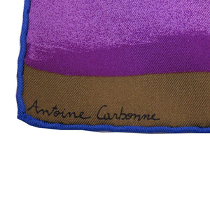 新品同様 エルメス カレ90 ANTOINE CARBONNE シルク パープル レッド ベージュ スカーフ 紫 赤 0196 【中古】 HERMES