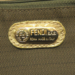 新品同様 フェンディ 型押しレザー ゴールド ゴールド金具 2WAYバッグ ハンドバッグ バッグ 金 0211 【中古】 FENDI