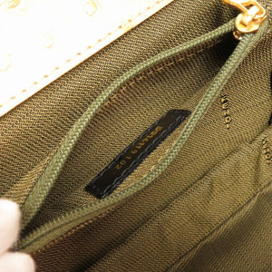 新品同様 フェンディ 型押しレザー ゴールド ゴールド金具 2WAYバッグ ハンドバッグ バッグ 金 0211 【中古】 FENDI