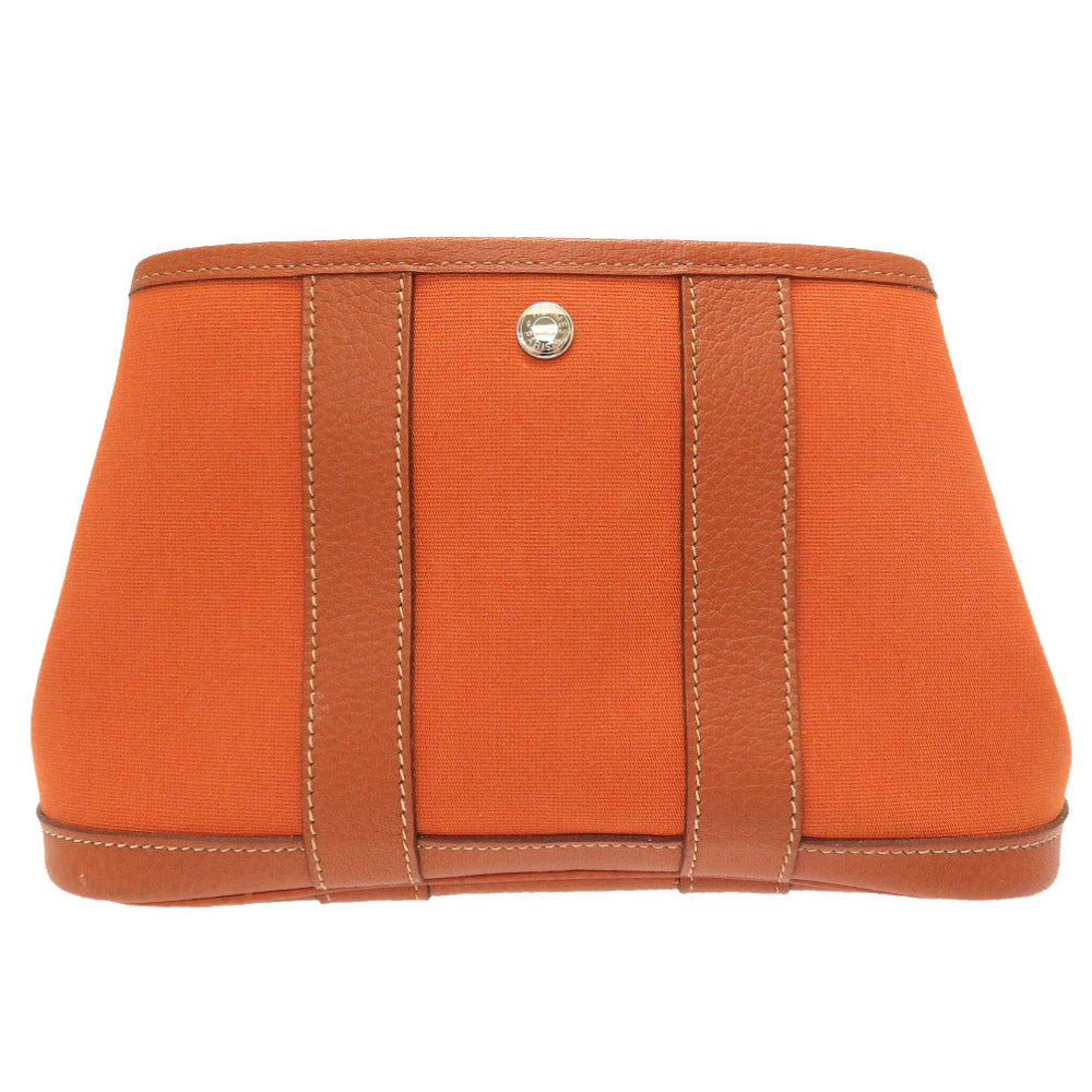 新品同様 エルメス ポーチ ガーデンパーティ TTPM ポーチ トワルオフィシエ オレンジ □J刻印 ミニバッグ 0222 【中古】 HERMES
