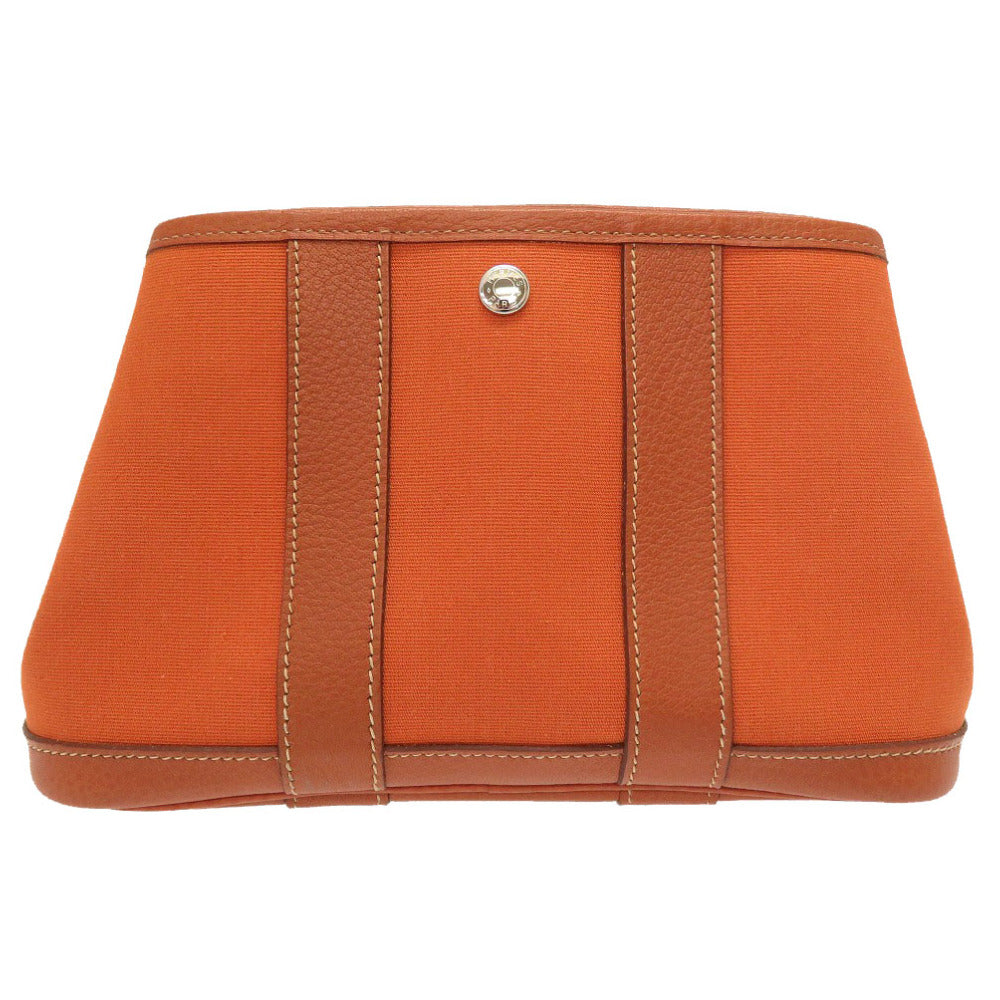 新品同様 エルメス ポーチ ガーデンパーティ TTPM ポーチ トワルオフィシエ オレンジ □J刻印 ミニバッグ 0222 【中古】 HERMES