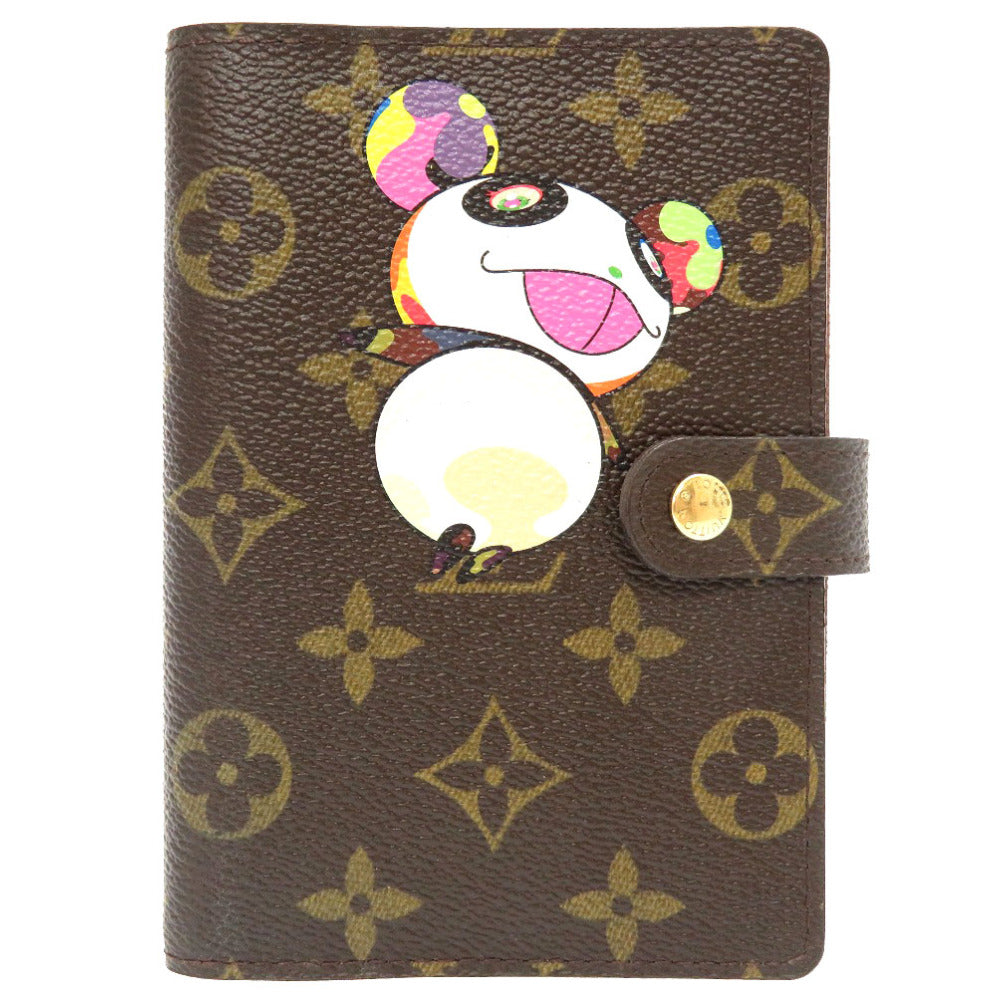 ベタ無し 美品 ルイ ヴィトン モノグラム パンダ アジェンダPM 村上隆 限定 R20011 手帳カバー 手帳 LV 0227 【中古】 LOUIS VUITTON