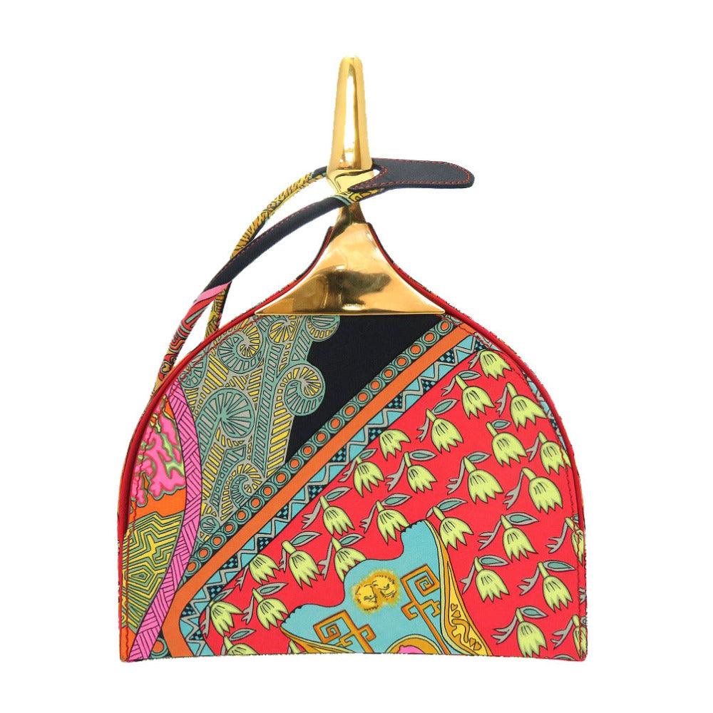 新品同様 エルメス Art des Steppes サテン レッド ヴィンテージ ショルダーバッグ バッグ 赤 0238 【中古】 HERMES