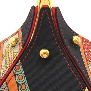 新品同様 エルメス Art des Steppes サテン レッド ヴィンテージ ショルダーバッグ バッグ 赤 0238 【中古】 HERMES