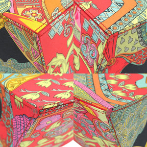 新品同様 エルメス Art des Steppes サテン レッド ヴィンテージ ショルダーバッグ バッグ 赤 0238 【中古】 HERMES