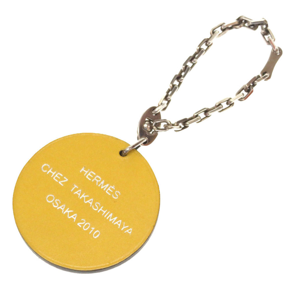 美品 エルメス 高島屋限定 虎 トラ タイガー CHEZ TAKASHIMAYA OSAKA 2010 レザー イエロー キーホルダー 黄 0296 【中古】 HERMES