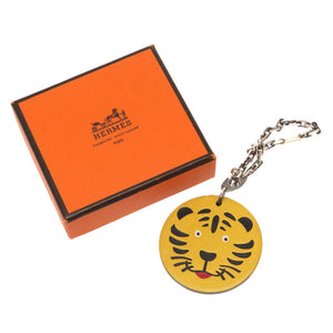 美品 エルメス 高島屋限定 虎 トラ タイガー CHEZ TAKASHIMAYA OSAKA 2010 レザー イエロー キーホルダー 黄 0296 【中古】 HERMES