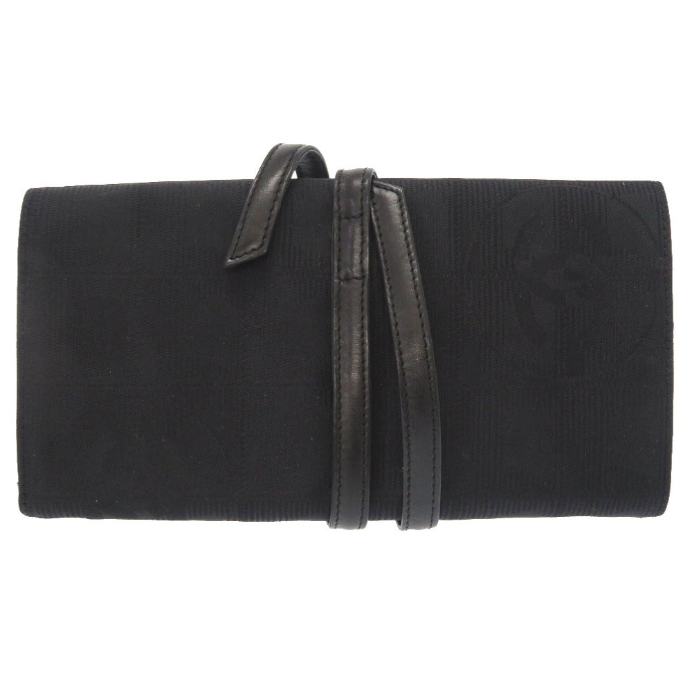 美品 シャネル ニュートラベルライン ナイロン レザー ブラック ジュエリーケース コスメケース 黒 0300 【中古】 CHANEL