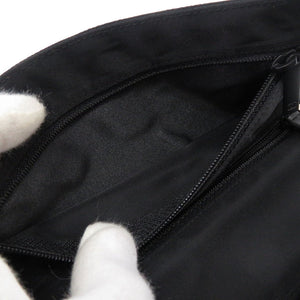 美品 シャネル ニュートラベルライン ナイロン レザー ブラック ジュエリーケース コスメケース 黒 0300 【中古】 CHANEL