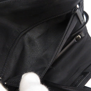 美品 シャネル ニュートラベルライン ナイロン レザー ブラック ジュエリーケース コスメケース 黒 0300 【中古】 CHANEL