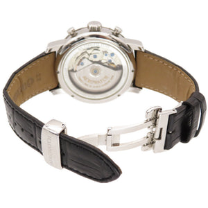 美品 アエロウォッチ  499本限定 ル グラン クラシック ムーンフェイズ 裏スケ 69927 自動巻き 腕時計 型押しレザー ブラック 黒 0306【中古】AEROWATCH メンズ