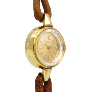 チューダー カットガラス アンティーク 手巻き 腕時計 ヴィンテージ ゴールド文字盤 0314【中古】TUDOR レディース