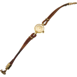 チューダー カットガラス アンティーク 手巻き 腕時計 ヴィンテージ ゴールド文字盤 0314【中古】TUDOR レディース